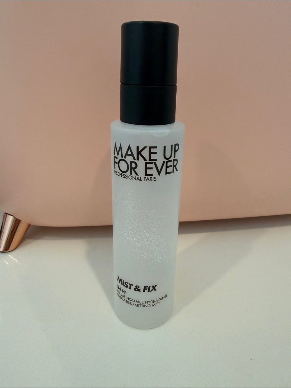 NWOB Makeup Forever Mist & Fix Hydrating Setting Mist - White with Black Cap